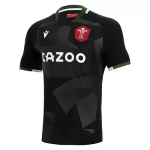 Macron Wales Alternate Shirt 2021 2022 Junior - Black