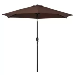 Outsunny Patio Parasol Sun Shade - Coffee