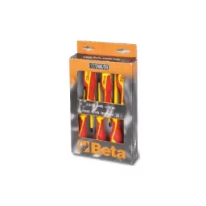 Beta Tools 1273MQ/D6 6pc VDE 1000V Insulated Phillips & Flat Screwdriver Set