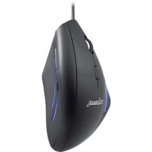 Perixx PERIMICE-508 Corded Ergonomic mouse Optical Ergonomic, Built-in scroll wheel Black