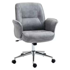 HOMCOM Vinsetto Swivel Computer Office Chair - Light Grey