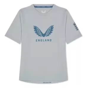 Castore England Cricket Crew T Shirt Juniors - Blue