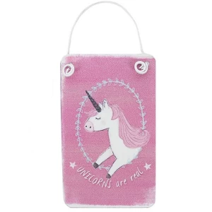 Mini Pink Unicorn Metal Sign Pack Of 12