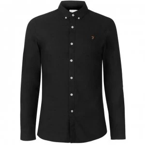 Farah Vintage Oxford Long Sleeve Shirt - Black