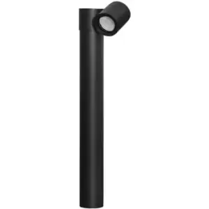 Hartford Outdoor Bollard Black Aluminium Glass LED GU10 1x7W IP54 - Merano