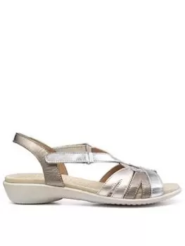 Hotter Hotter Flare Multi Strap Leather Sandals - Metallic Multi, Metal, Size 5, Women