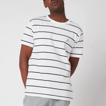 GANT Mens Breton Stripe T-Shirt - Eggshell - M