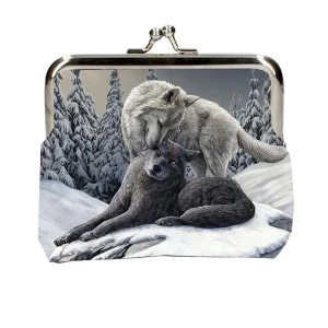 Snow Kisses Wolf Coin Purse