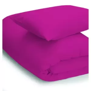 Easy Care Minimum Iron Duvet Cover Single Fuchsia