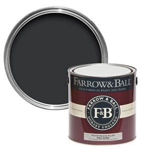 Farrow & Ball Pitch Black No. 256 Gloss Metal & wood Paint 2.5L