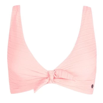 Jack Wills Cartmore Tie Front Bikini Top - Coral