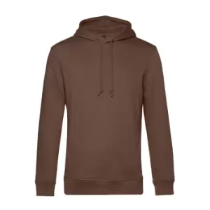 B&C Mens Organic Hooded Sweater (2XL) (Mocha)