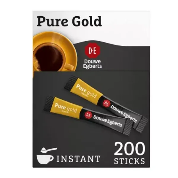 Douwe Egberts Pure Gold Coffee Pack of 200 Sticks