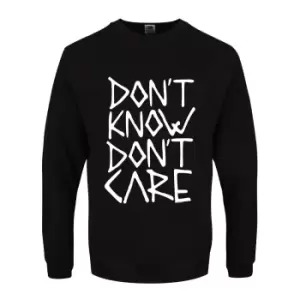 Grindstore Mens Don`t Know Don`t Care Sweater (XS) (Black)