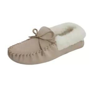 Eastern Counties Leather Womens/Ladies Soft Sole Wool Lined Moccasins (3 UK) (Camel)