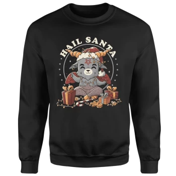 Hail Satan Santa Unisex Sweatshirt - Black - 3XL - Black