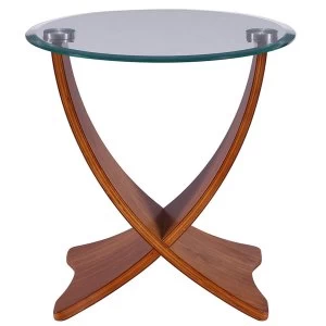 Jual Siena Walnut & Glass Lamp Table