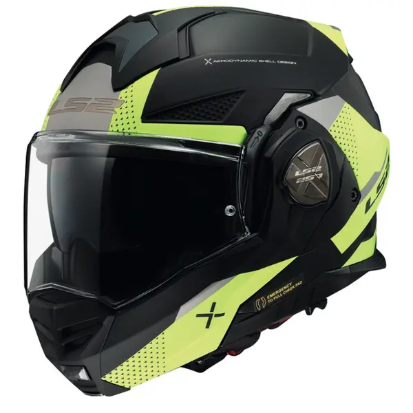 LS2 FF901 Advant X Oblivion Matt Black H-V Modular Helmet Size L