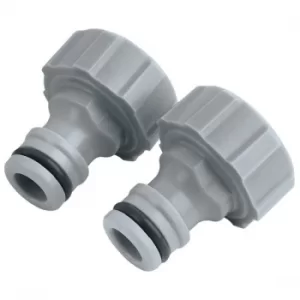 Draper 25906 Twin Pack of Outdoor Tap Connectors (3/4")