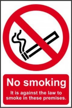 No Smoking On These Premises Sign S/A Vinyl