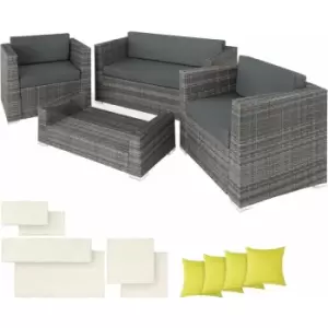 Tectake - Rattan garden furniture set Munich - garden sofa, rattan sofa, garden sofa set