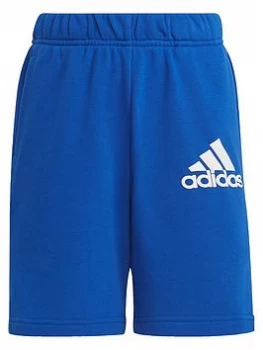 adidas Junior Boys Badge Of Sport Shorts - Blue/White, Size 9-10 Years