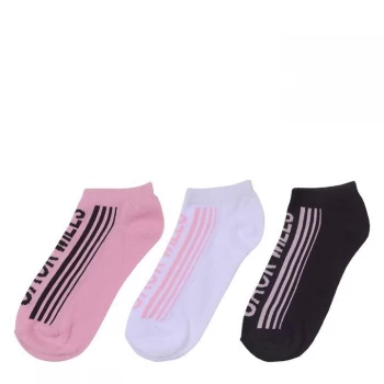 Jack Wills Pack Trainer Socks Junior Girls - Black/Pink/Wht