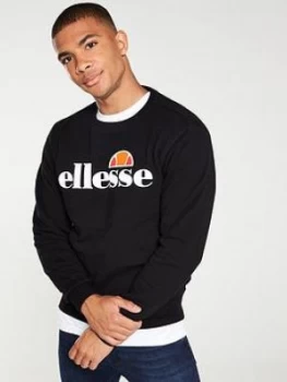 Ellesse Succiso Crew Neck Sweat - Black, Size XS, Men