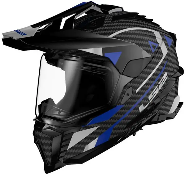 LS2 MX701 Explorer Carbon Adventure Blue Adventure Helmet Size 3XL