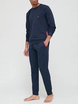 Emporio Armani Stretch Terry Tracksuit Navy Size XL Men