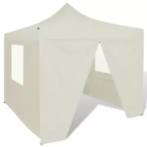 VidaXL Foldable Tent 3x3 m with 4 Walls Cream