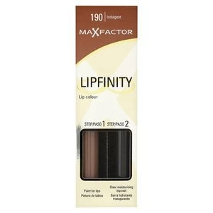 Max Factor Lipfinity Longwear Lipstick Indulgent 190 Brown