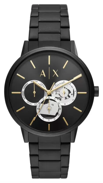 Armani Exchange AX2748 Black Skeleton Display Dial Black Watch