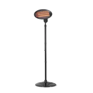 electrIQ Freestanding Electric Patio Heater - 2kW with 3 Heat Settings