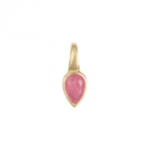 Gold Plated Birthstone Pink Quartz Pendant P5220