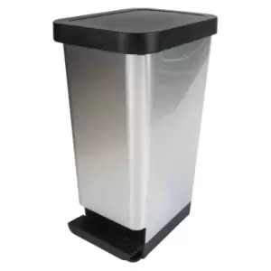 Moda Silver Pedal Bin 45L