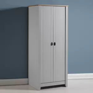 Seconique Ludlow Wardrobe in Grey and Oak