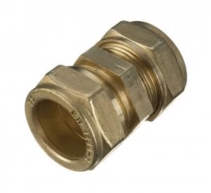 Wickes Brass Compression Coupling - 28mm