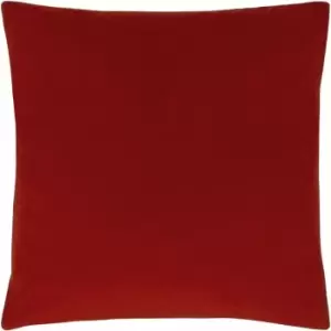 Evans Lichfield Sunningdale Velvet Cushion Cover (50cm x 50cm) (Flame Red) - Flame Red