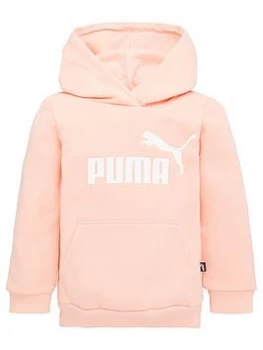 Puma Girls Essential Logo Hoodie Fl - Pink, Size 15-16 Years, Women