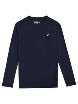 Lyle & Scott Boys Classic Long Sleeve T-Shirt - Navy, Size 7-8 Years