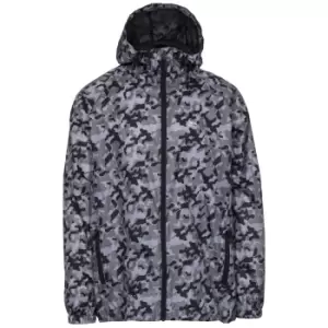 Trespass Qikpac Printed Packaway Waterproof Jacket (XXS) (Grey Camo)