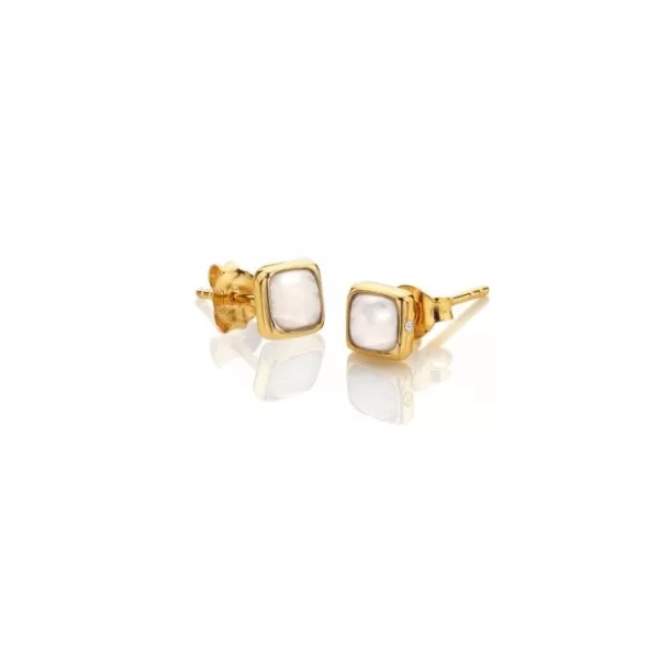 Square MOP Earrings DE770