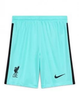 Nike Liverpool Fc Away Junior 20/21 Short, Green/Black, Size Xs