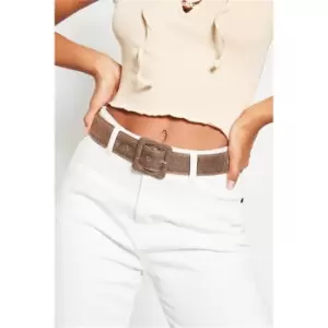 I Saw It First Brown Linen Look Waist Belt - Brown