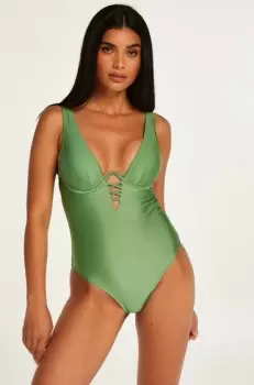 Hunkemoller Mauritius high swimsuit Green