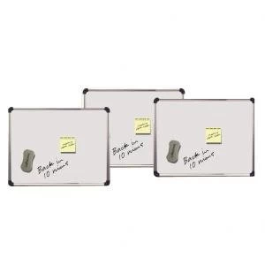 Magnetic Drywipe Boards 280x430mm Silver with Chrome 14571CA