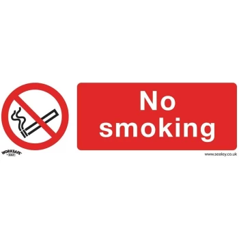 SS13P1 Prohibition Safety Sign - No Smoking - Rigid Plastic - Sealey