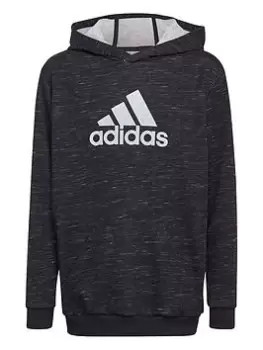 adidas Future Icons Junior Unisex Badge Of Sport Overhead Hoody, Black, Size 7-8 Years, Women