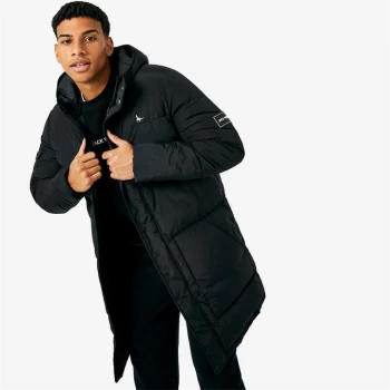 Jack Wills Eco Puffer Parka Jacket - Black